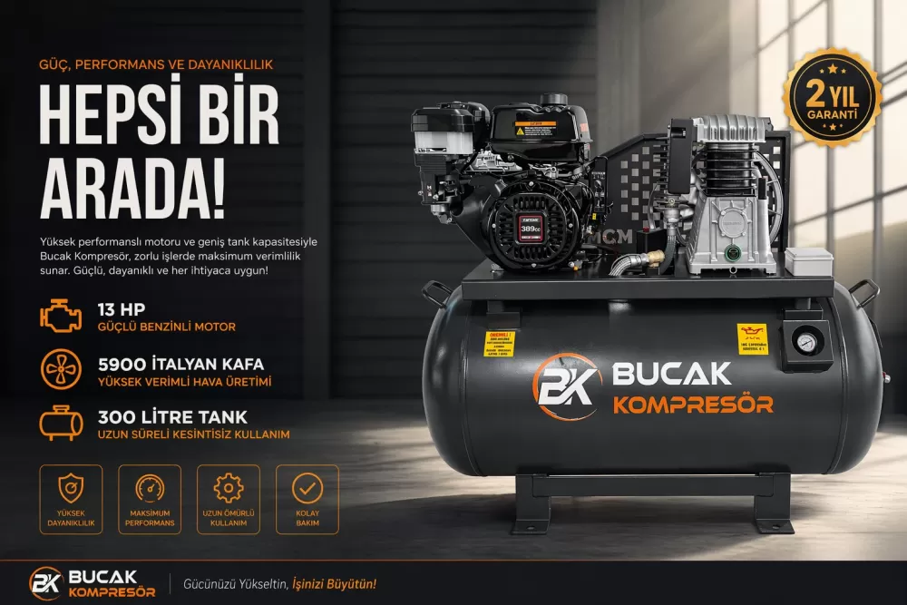 Elektriğin olmadığı yerde artık hava kompresörü çalıştırmak kolay