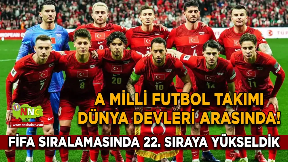 A Milli Futbol Takımı dünya devleri arasında! Fifa sıralamasında 22. sıraya yükseldik