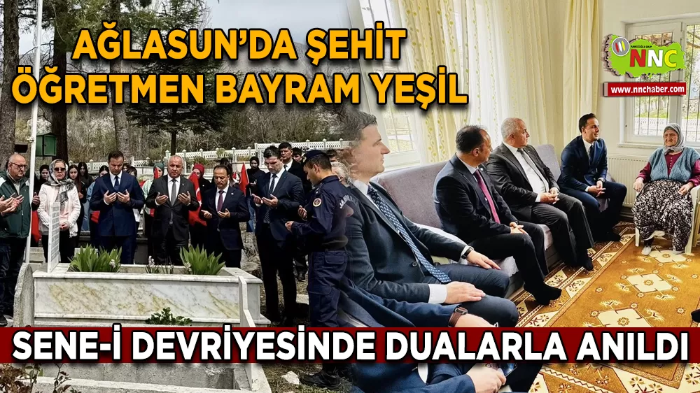 Ağlasun’da Şehit Öğretmen Bayram Yeşil sene-i devriyesinde dualarla anıldı