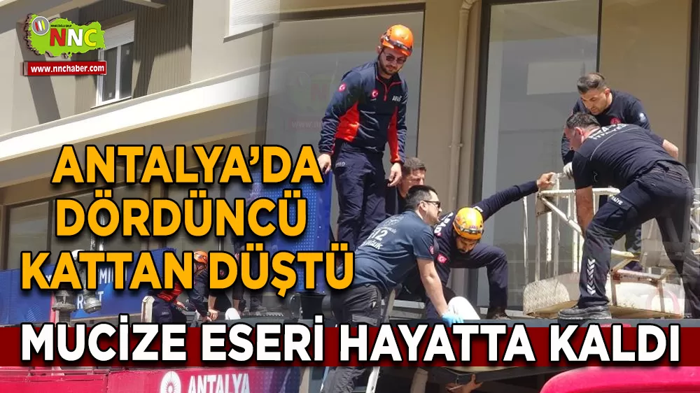 Antalya’da 4. Kattan Düştü Tente Hayatını Kurtardı