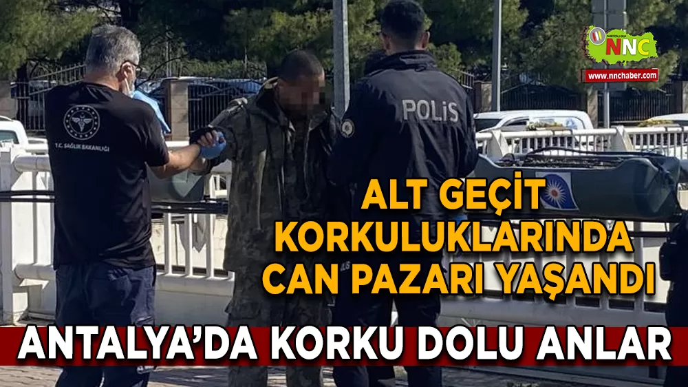 Antalya'da Korku Dolu Anlar Alt Geçit Korkuluklarında Can Pazarı Yaşandı