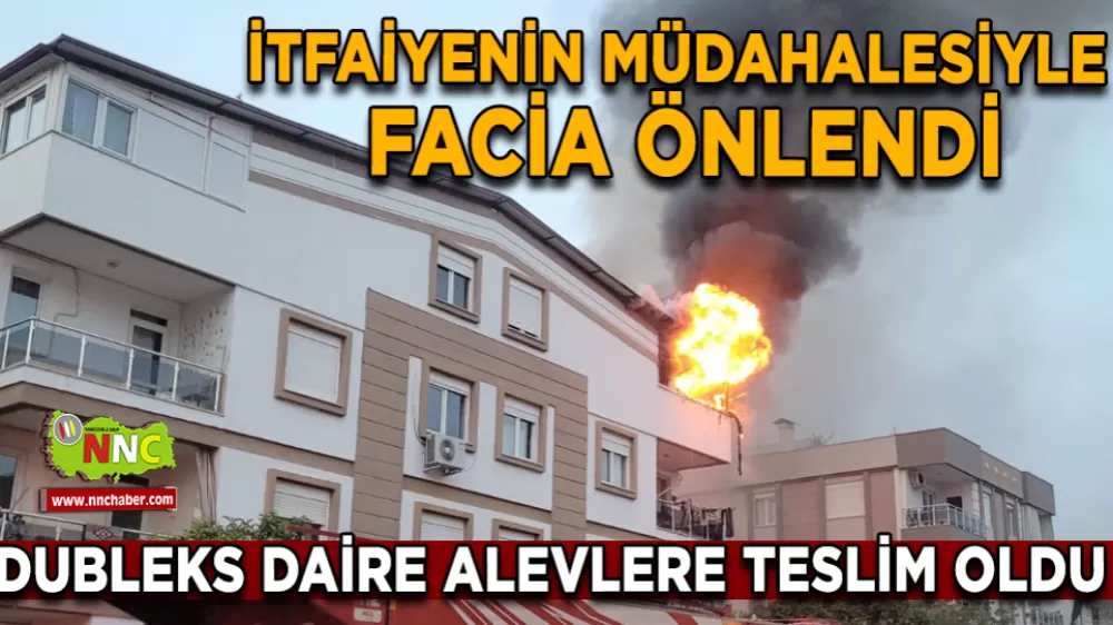 Antalya'da teras katında çıkan yangın korkuttu