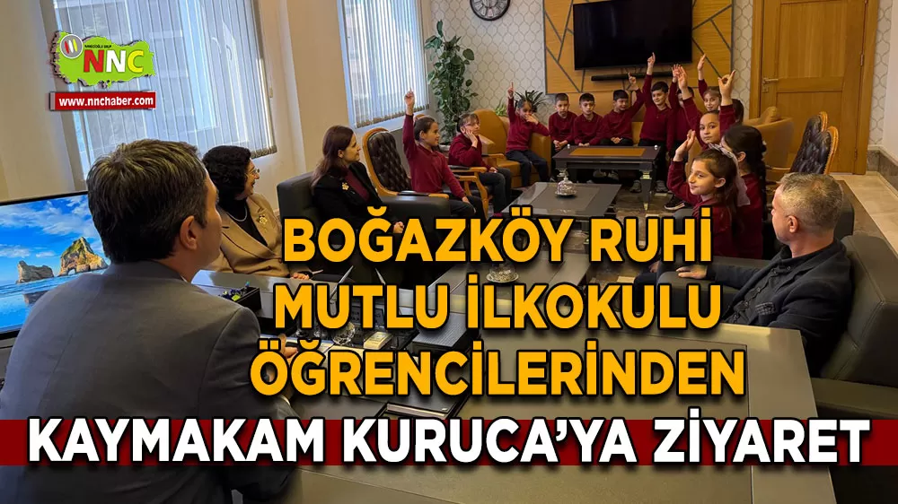 Bucak Kaymakamlığı duyurdu! Boğazköy Ruhi Mutlu İlkokulu öğrencilerinden Kuruca'ya ziyaret