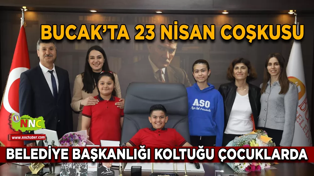 Bucak’ta 23 Nisan coşkusu Belediye Başkanlığı koltuğu çocuklarda