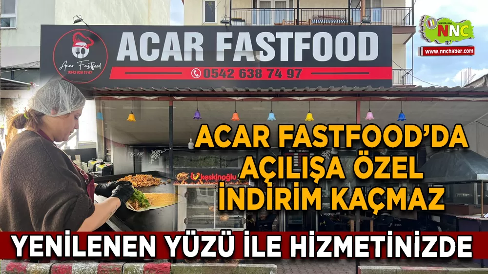 Bucak’ta Acar Fast Food Yenilenen Yüzüyle Açıldı