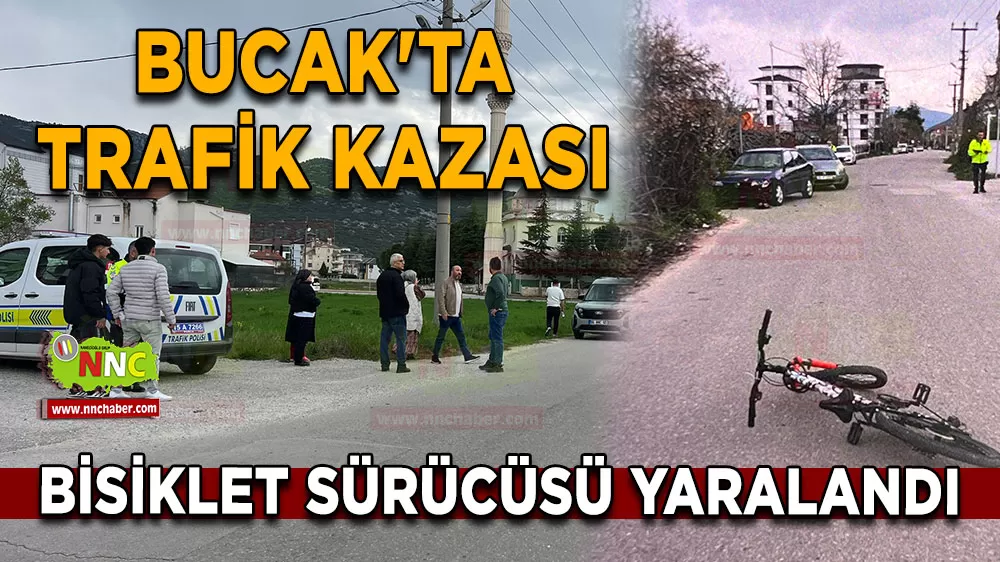 Bucak'ta araç bisikletle çarpıştı! 1 kişi yaralandı