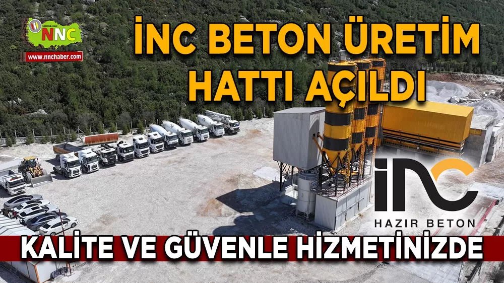 Bucak'ta İNC Hazır Beton organize sanayi bölgesinde hizmet girdi