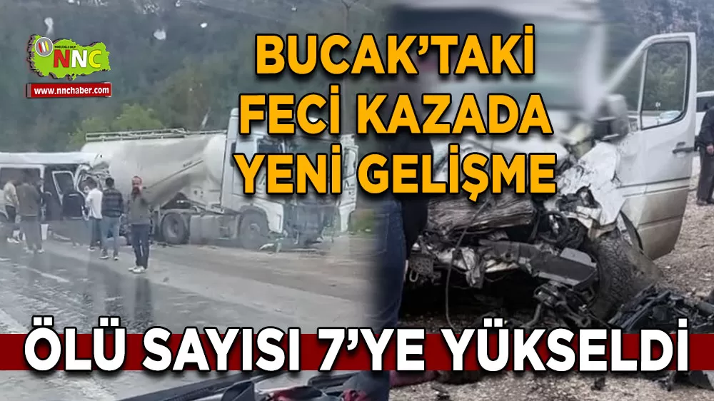 Bucak'ta minibüs ile tır çarpıştı! 7 kişi hayatını kaybetti