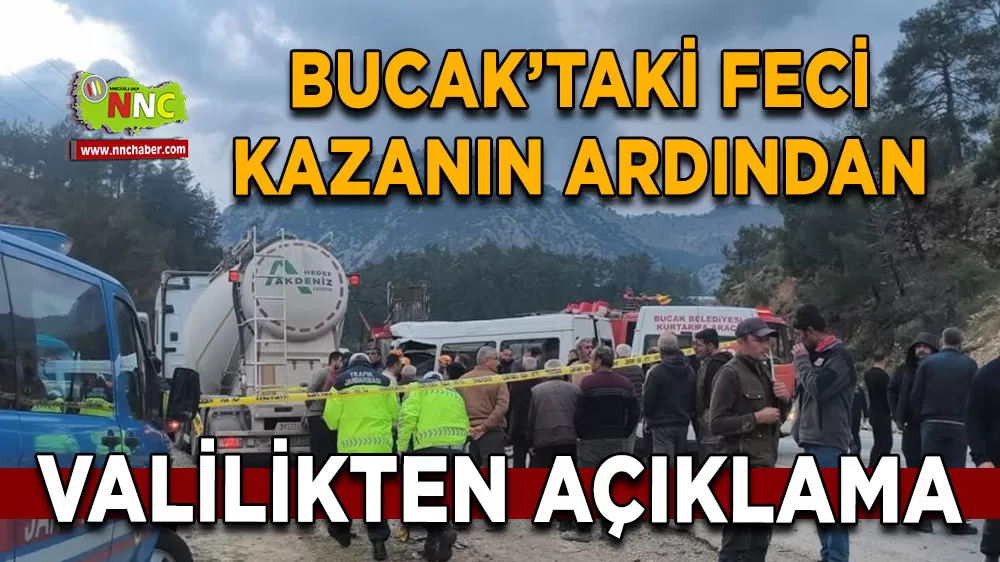 Bucak'taki kaza ile ilgili Burdur Valiliğinden açıklama!