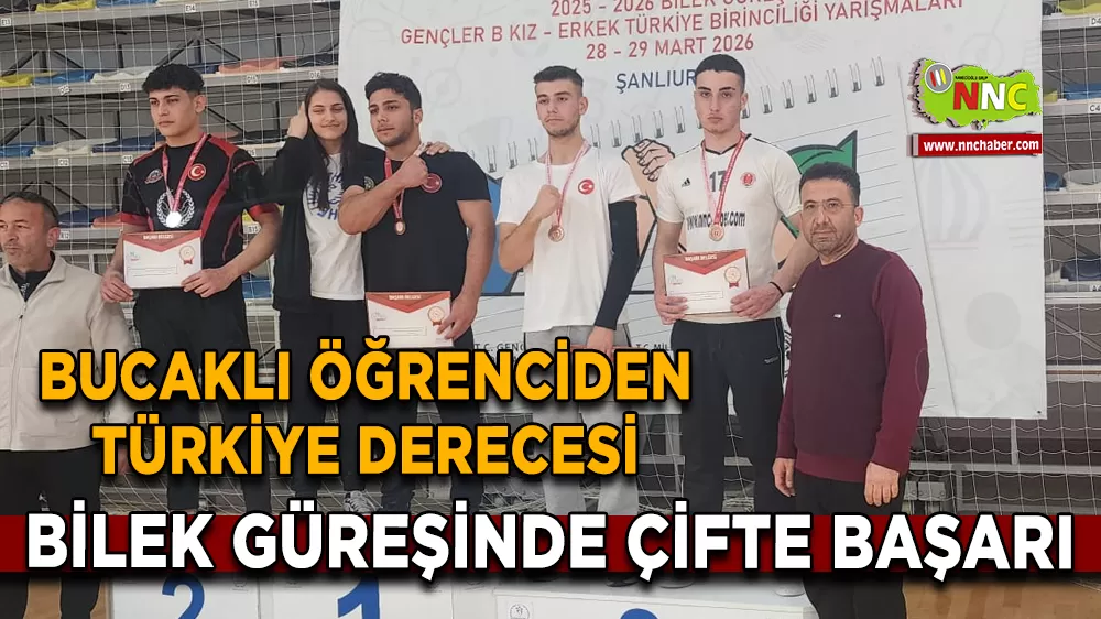 Bucaklı öğrenciden Türkiye derecesi Bilek Güreşinde çifte başarı
