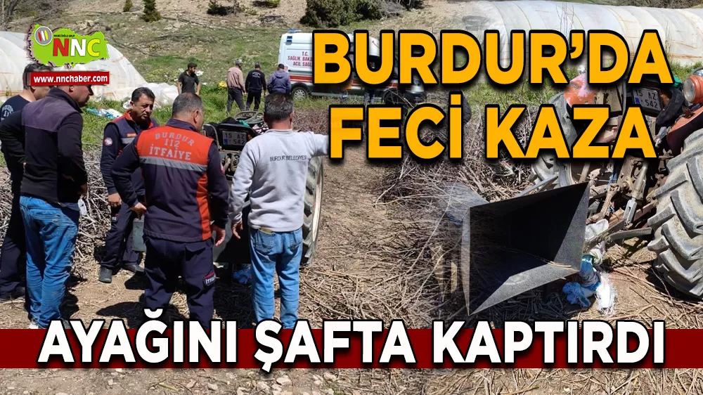 Burdur’da Traktör Kazası Kadın Yaralandı
