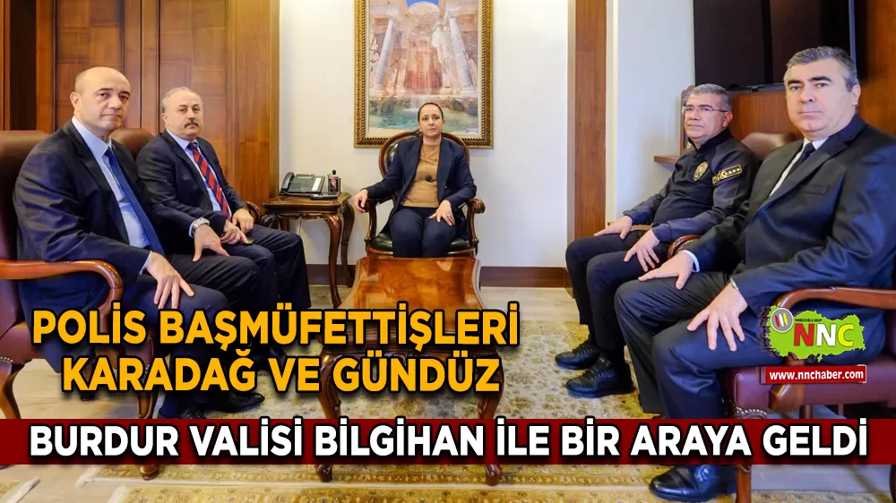 Burdur'da Vali Bilgihan, Polis Başmüfettişlerini Ağırladı