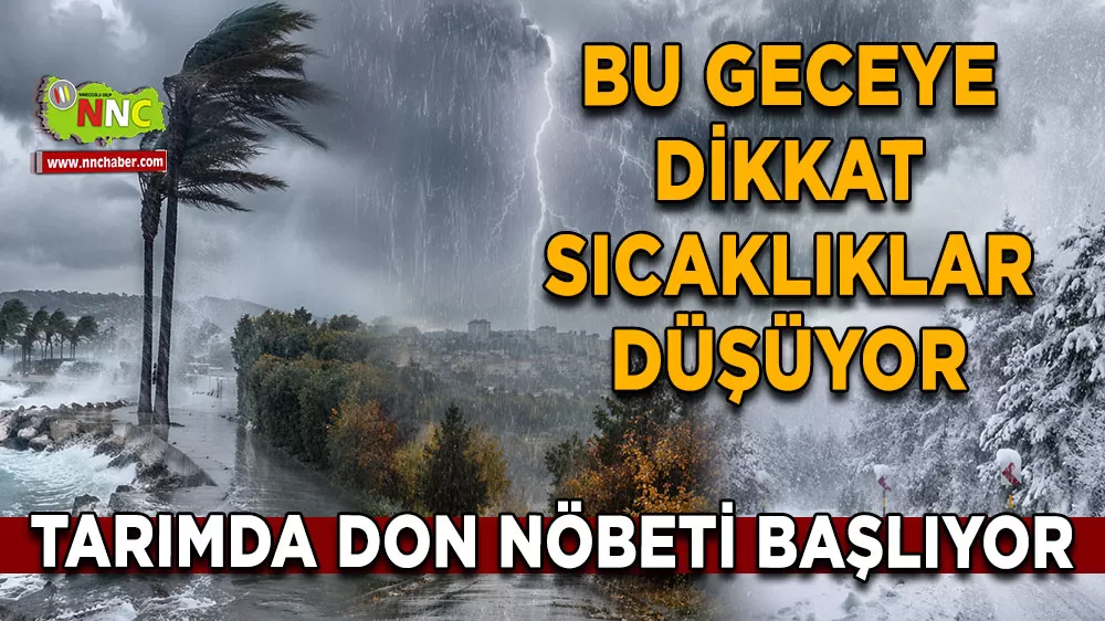 Burdur için zirai don uyarısı Meteoroloji bu geceye dikkat çekti