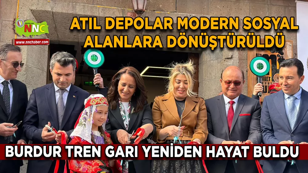 Burdur Tren Garı yeniden hayat buldu Atıl depolar modern sosyal alanlara dönüştürüldü