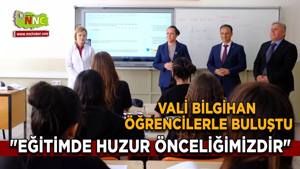 Burdur Valisi Bilgihan Öğrencilerle Buluştu