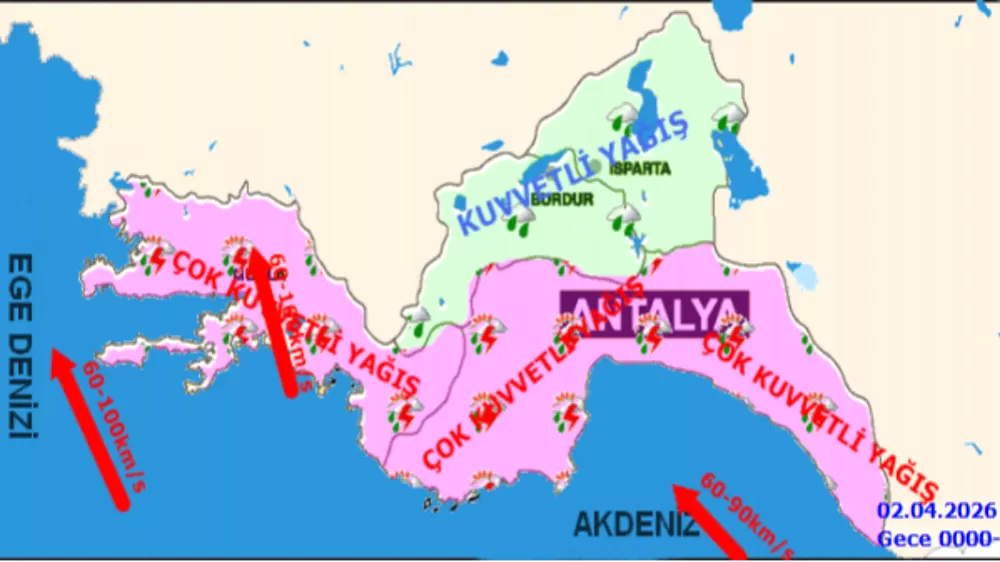 Burdur ve İlçelerinde Kuvvetli Yağış Bekleniyor