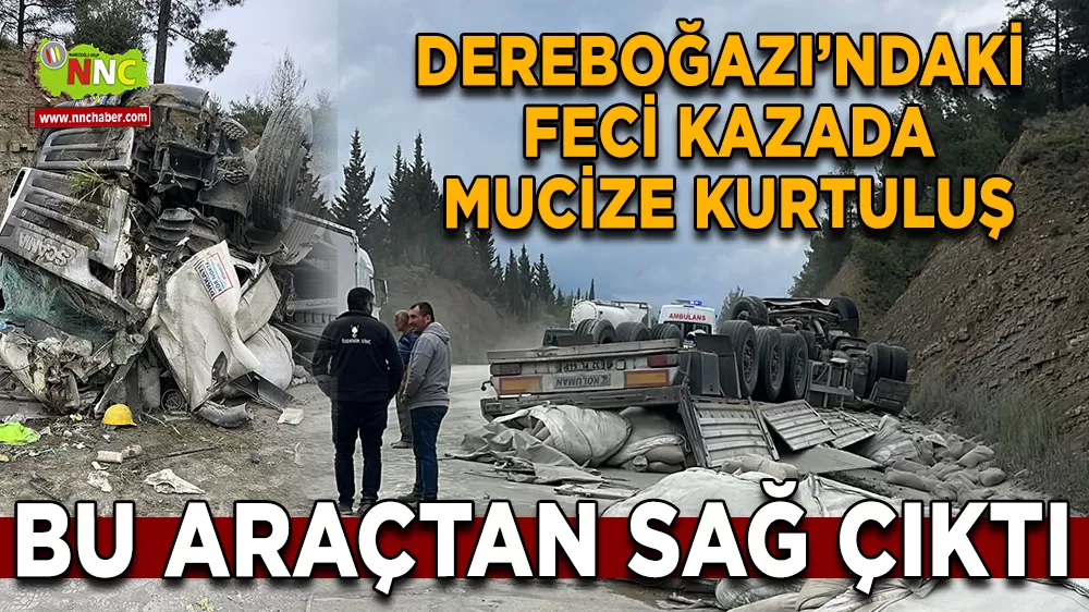 Isparta-Antalya Yolunda Tır Hurdaya Döndü