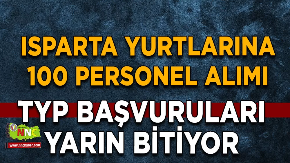 Isparta'da Gençlik ve Spor İl Müdürlüğü bünyesine 100 işçi alınacak