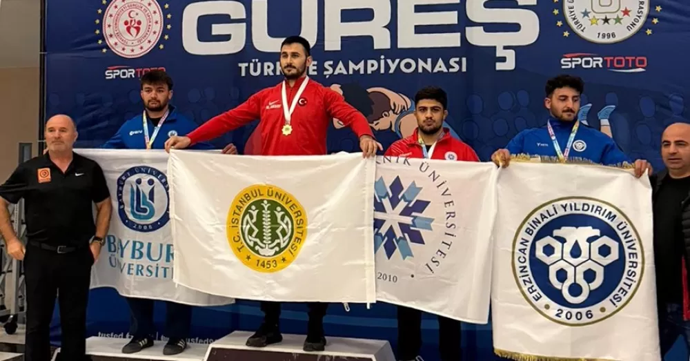  Erzurum Teknik Üniversitesi Burdur MAKÜ 'de yapılan Türkiye Güreş Şampiyonasına damga vurdu