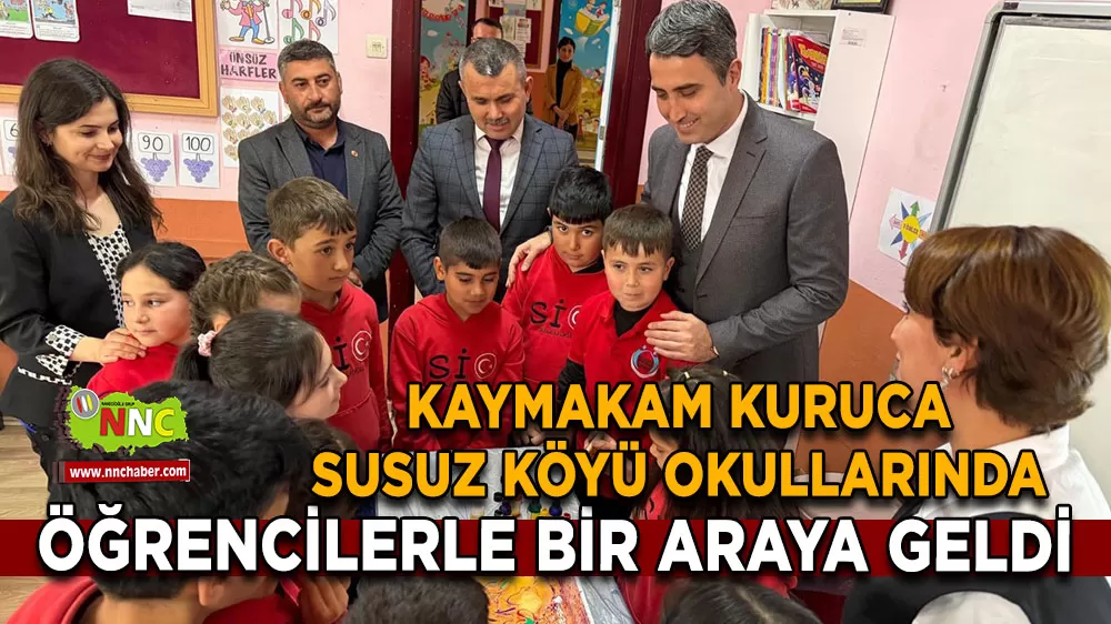 Kaymakam Kuruca Susuz ilk ve ortaokulunu ziyaret ederek öğrencilerle buluştu