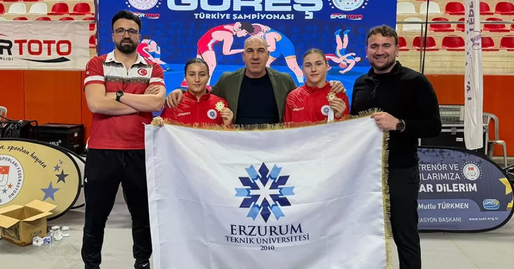  Erzurum Teknik Üniversitesi Burdur MAKÜ 'de yapılan Türkiye Güreş Şampiyonasına damga vurdu