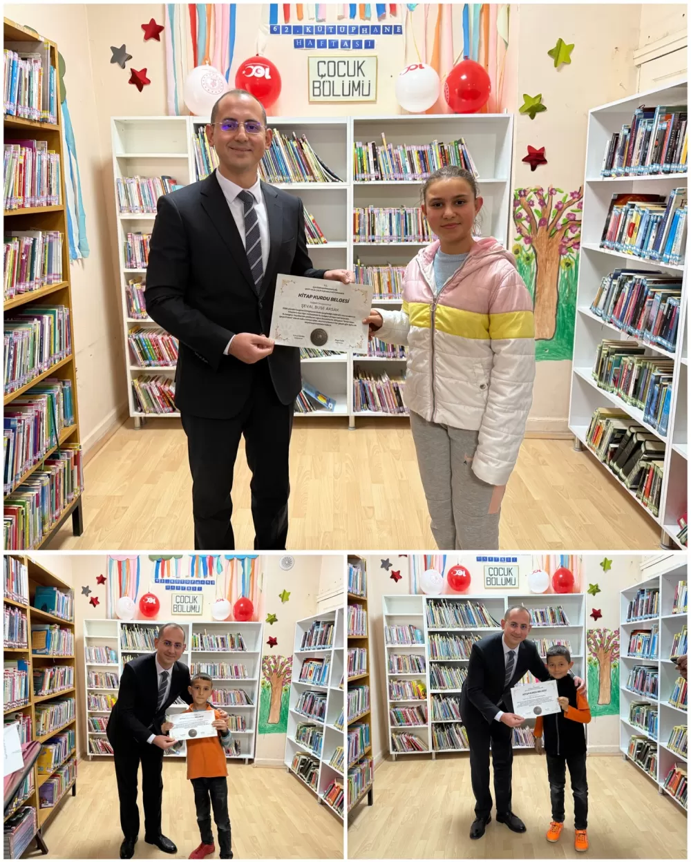 Çavdır'da kütüphane haftası coşkusu! En çok kitap okuyan öğrenciler ödüllerine kavuştu