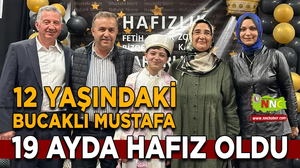 12 Yaşındaki Bucaklı Mustafa 19 Ayda Hafız Oldu