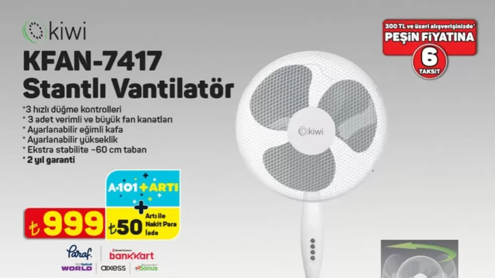 A101'de 21 Mayıs'ta Vantilatör ve Süpürge Fırsatları Başlıyor