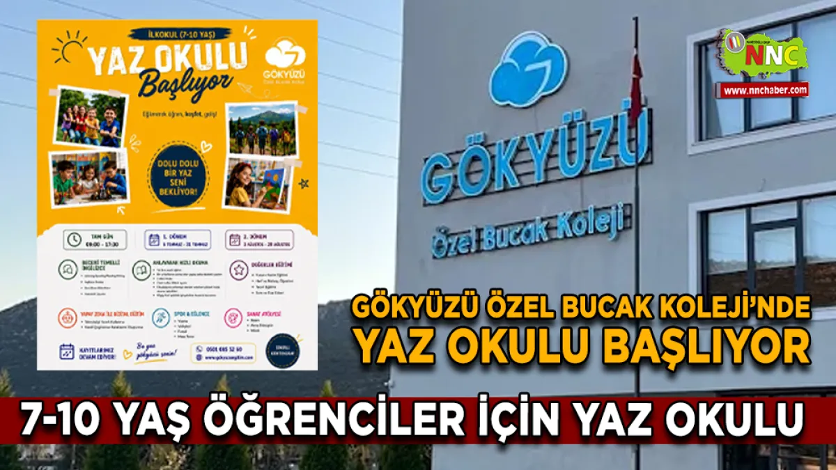 7-10 yaş öğrenciler için Gökyüzü Özel Bucak Koleji’nde Yaz Okulu Başlıyor
