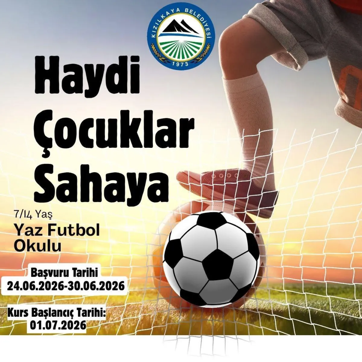 Kızılkaya’da futbol kursu kayıtları başladı