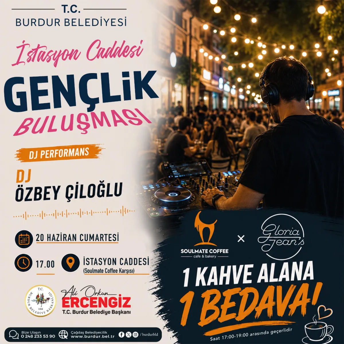 Burdur’da gençler İstasyon Caddesi’nde buluşacak
