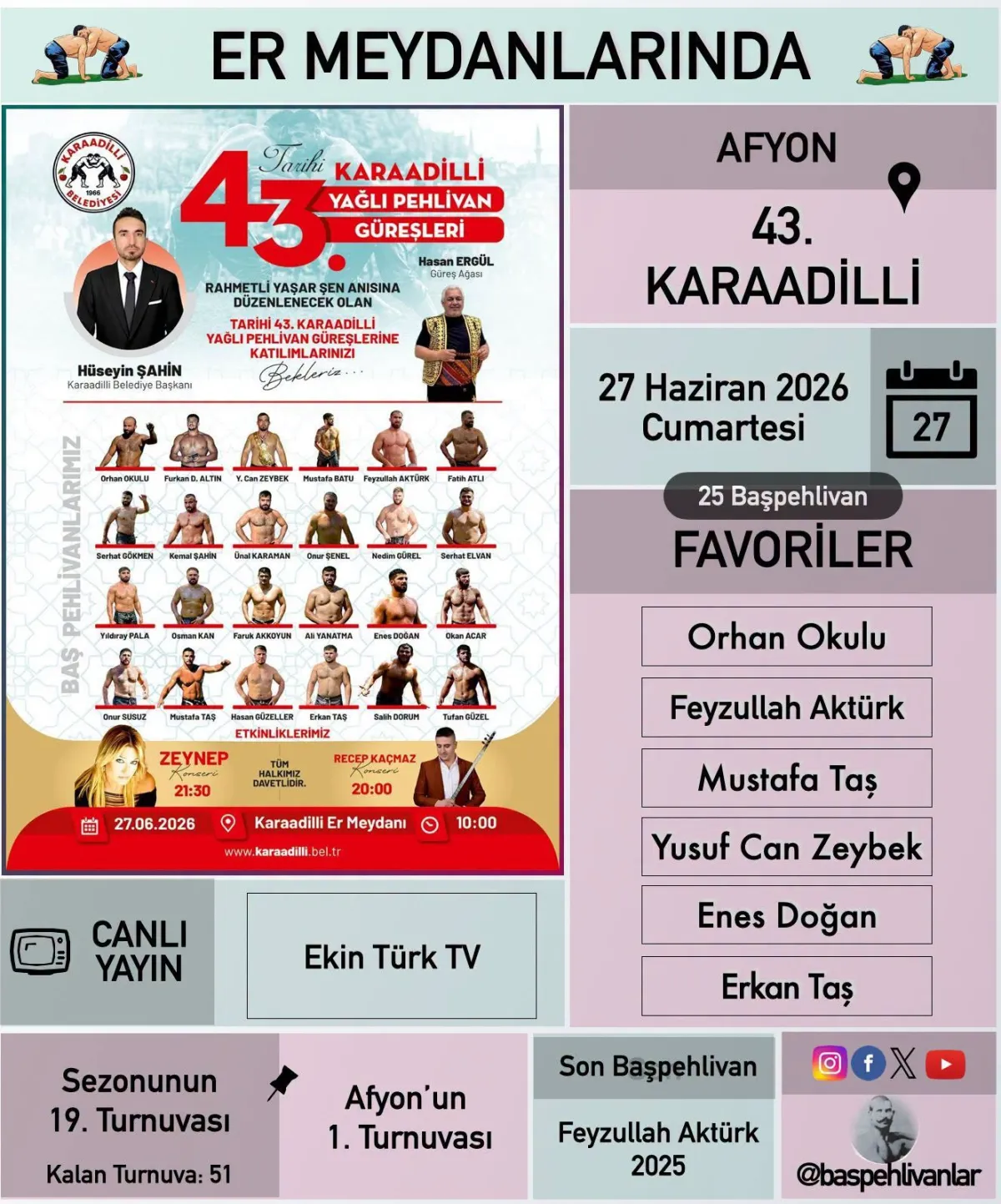 43. Karaadilli Yağlı Güreşleri Kim Kazandı? 2026  İşte Afyon Karaadilli Güreş Sonuçları