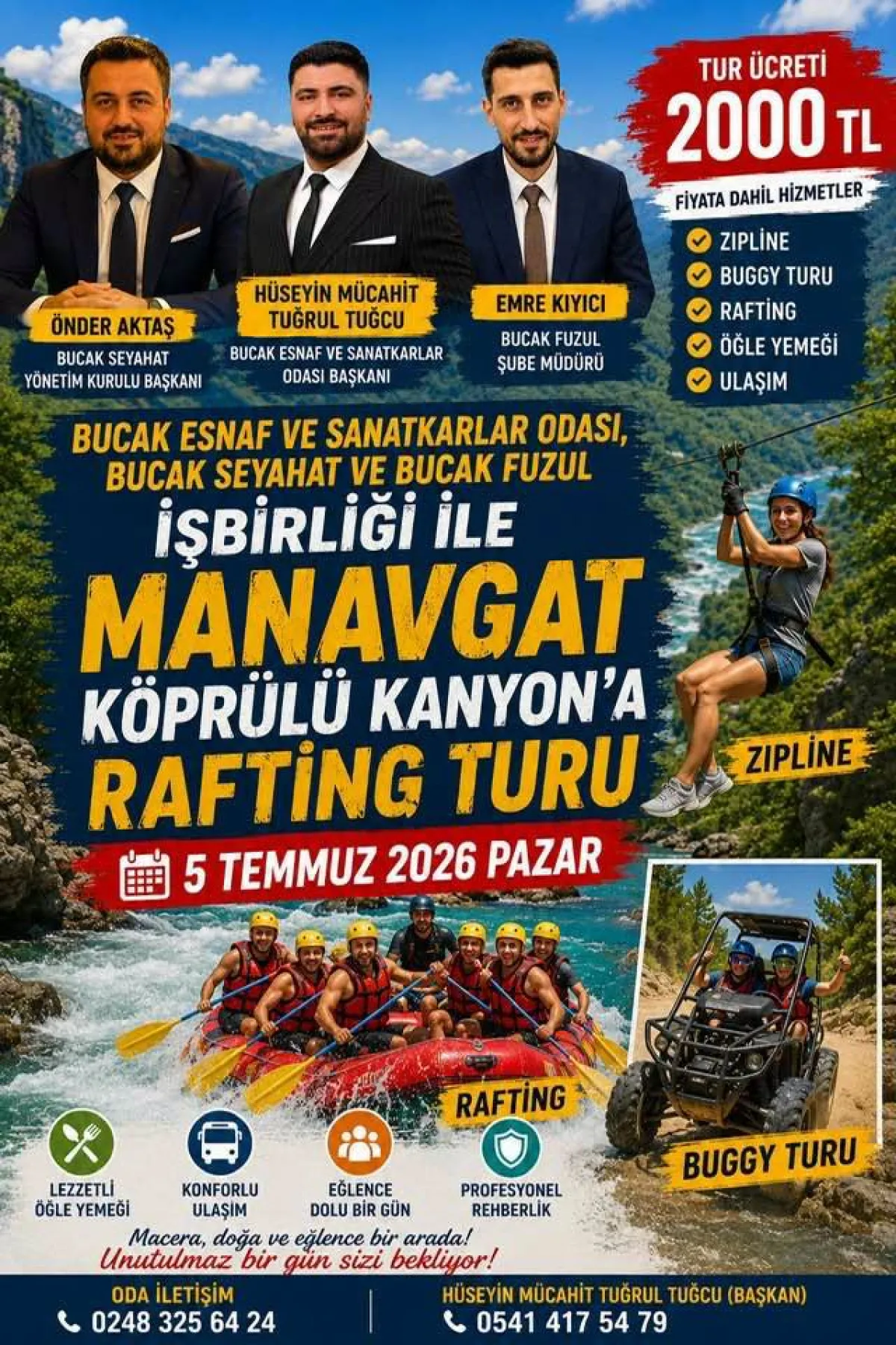 Bucak esnafı Köprülü Kanyon’da rafting yapacak