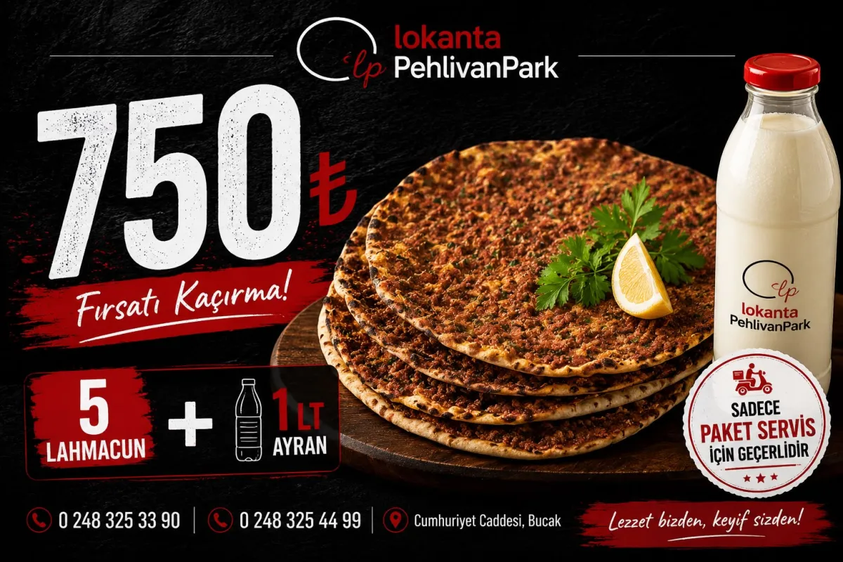 Bucak Pehlivan Park'ta 5 lahmacun ve 1 litre ayran 750 TL