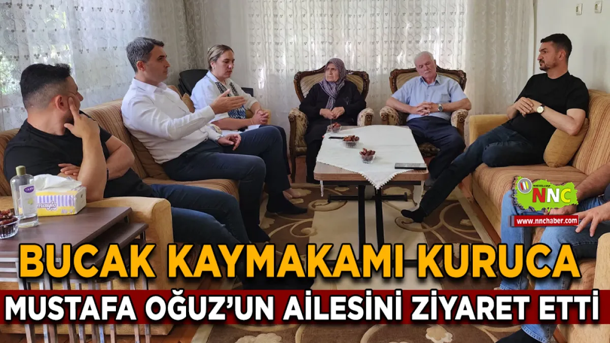 Bucak Kaymakamı Kuruca’dan Oğuz ailesine hac ziyareti