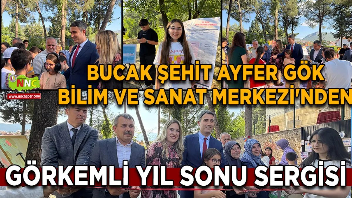 Bucak Şehit Ayfer Gök Bilim ve Sanat Merkezi'nden görkemli yıl sonu sergisi