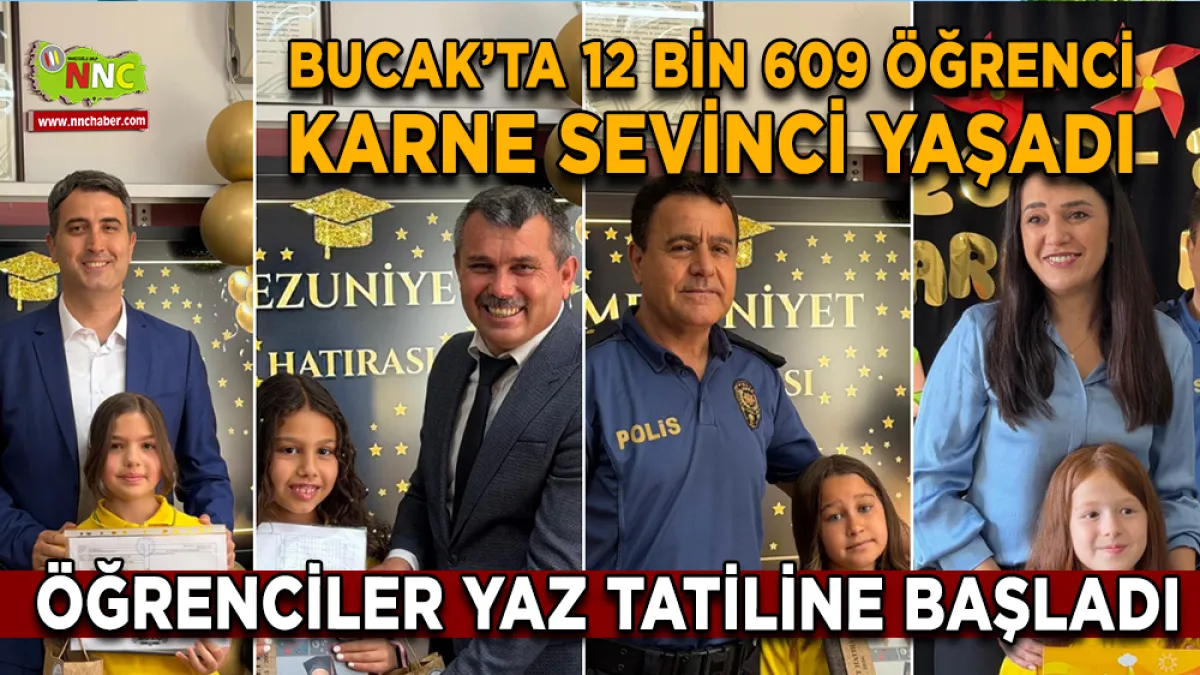 Bucak’ta 12 Bin 609 Öğrenci Karne Sevinci Yaşadı
