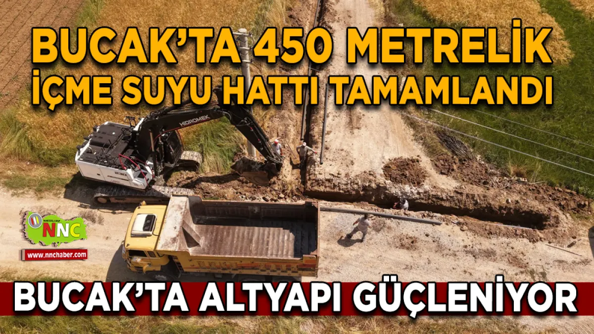 Bucak’ta 450 metrelik içme suyu hattı tamamlandı