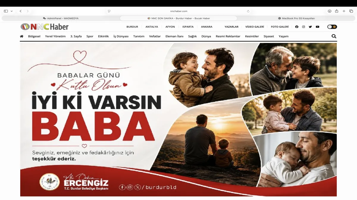 Burdur Belediyesi Ali Orkun Ercengiz Babalar Günü Banner