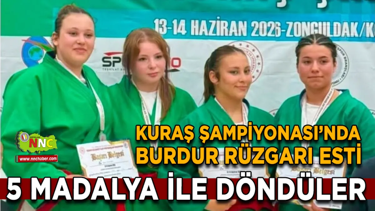Burdur Belediyespor kuraşta 5 madalya ile döndü