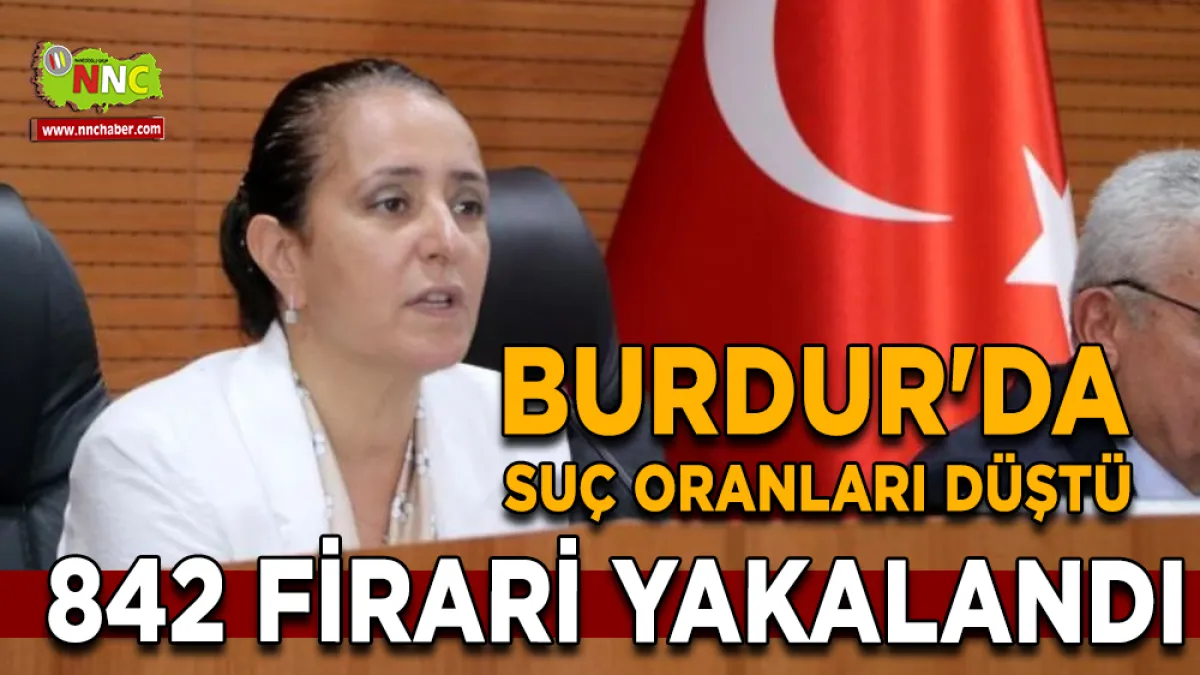 Burdur'da Suç Oranları Düştü! 842 Firari Yakalandı