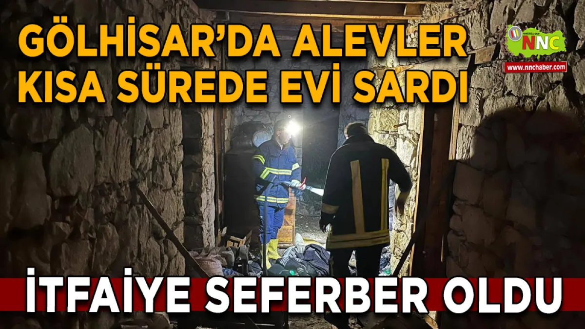 Burdur Gölhisar'da Ev Yangını! Ekiplerin Müdahalesi Felaketi Önledi