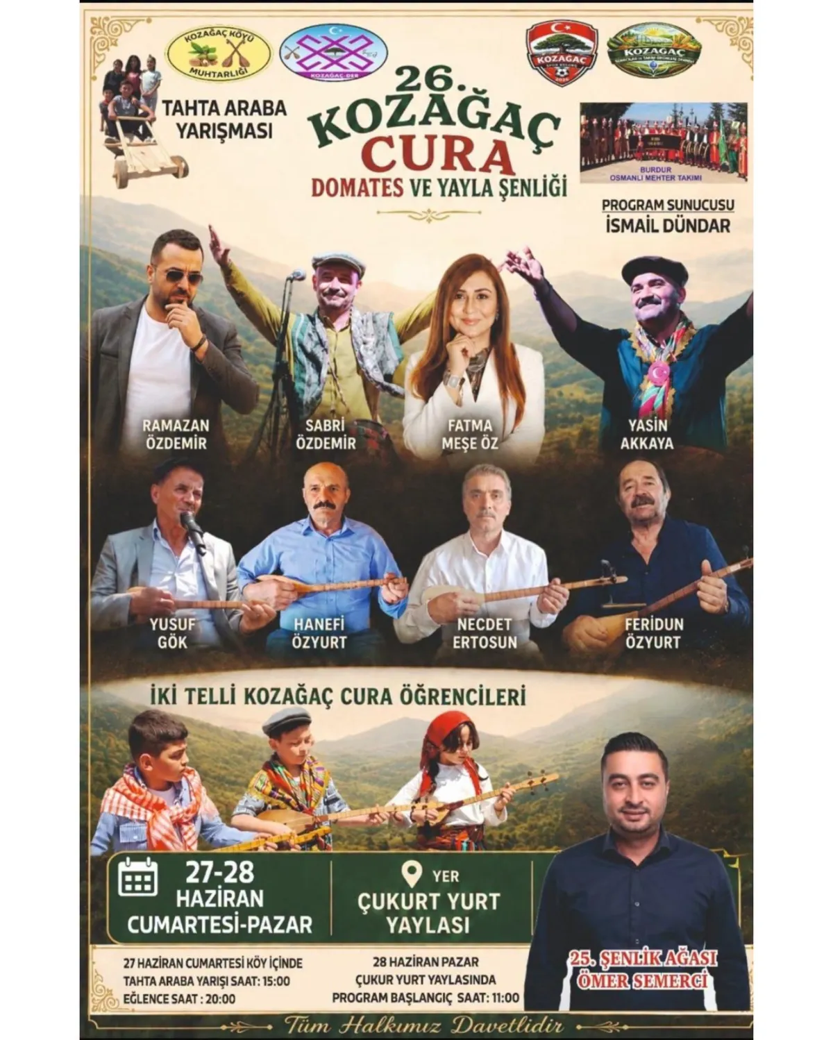Kozağaç Cura, Domates ve Yayla Şenliği başlıyor