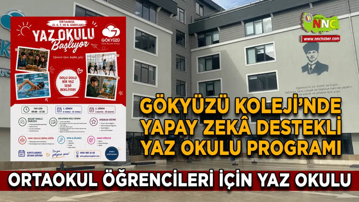 Gökyüzü Özel Bucak Koleji’nde ortaokul yaz okulu kayıtları başladı