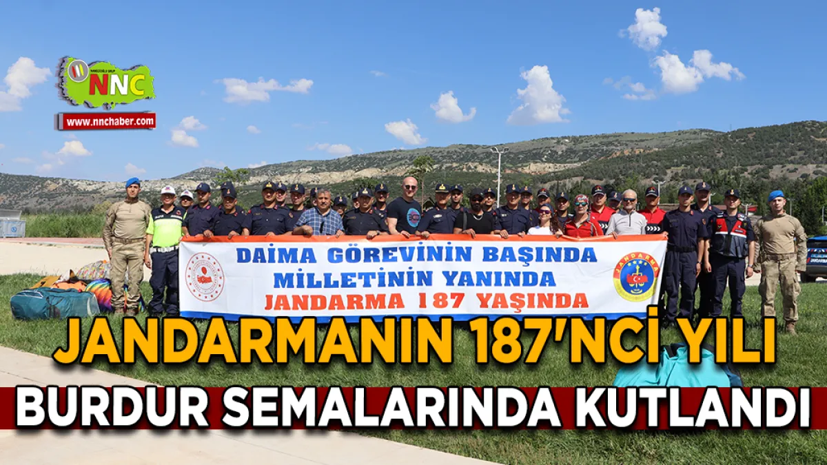 Jandarmanın 187'nci yılı Burdur semalarında kutlandı