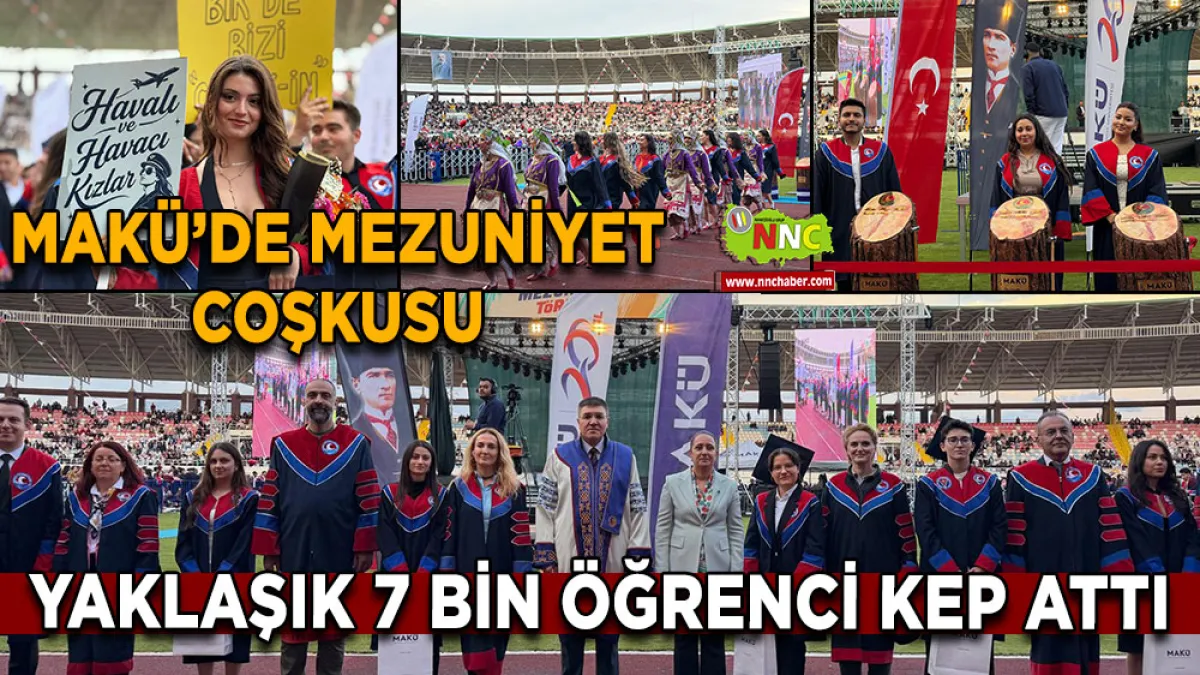 MAKÜ’de mezuniyet coşkusu Yaklaşık 7 bin öğrenci kep attı