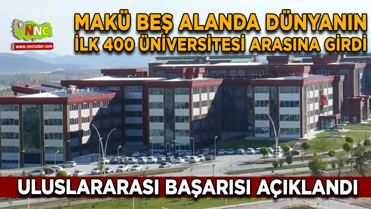 MAKÜ sürdürülebilirlikte dünya üniversiteleri arasında ilk 400’de