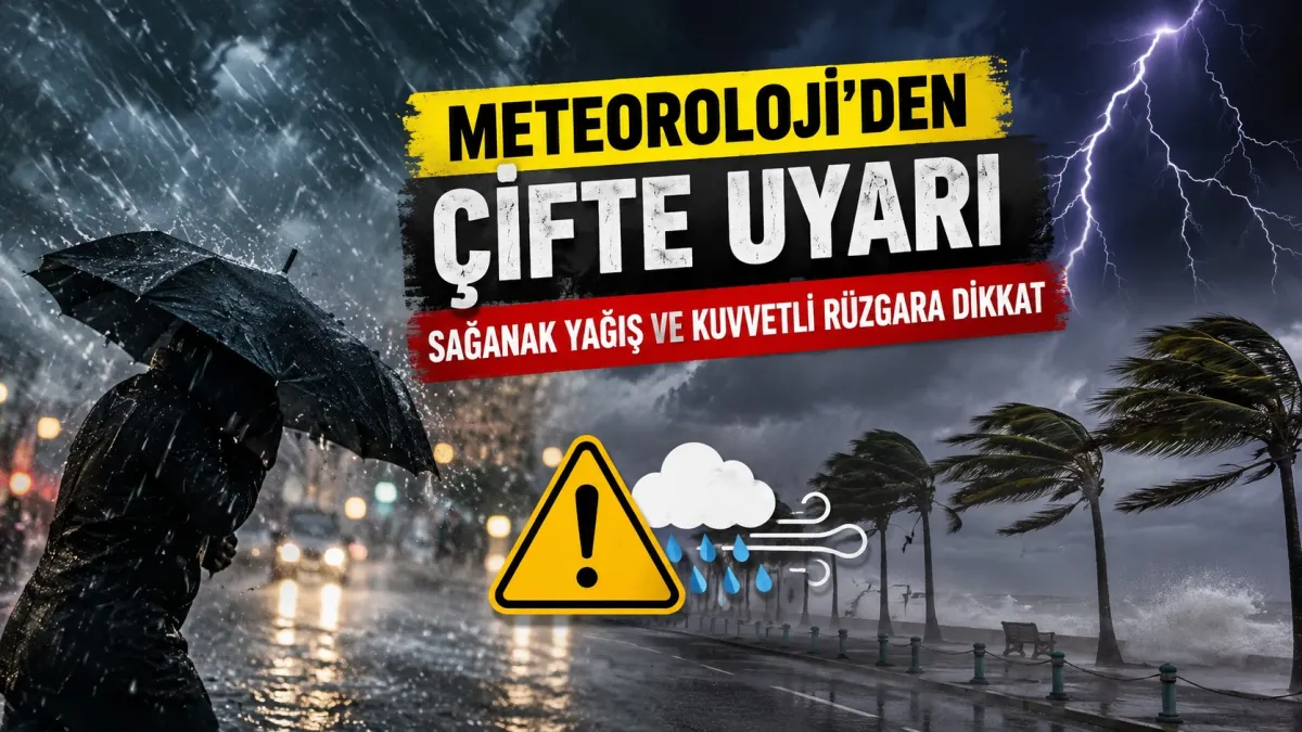 Meteoroloji’den Sağanak Yağış ve Kuvvetli Rüzgar Uyarısı