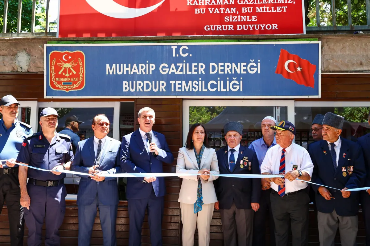Burdur'da Muharip Gaziler Derneği’nin Yeni Hizmet Binası Açıldı