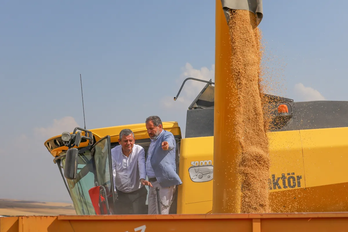 CHP Lideri Bismil’de Buğday Hasadına Katıldı